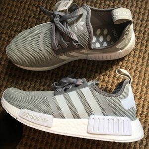 Gray Adidas NMB shoes